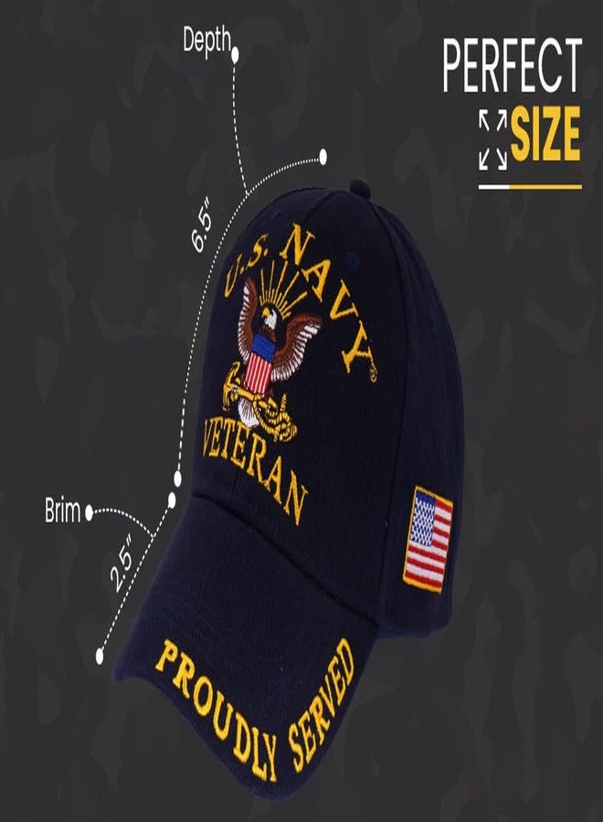 Trendy Zone 21 US Navy Veteran Hat for Men and Women, Officially Licensed Product | United States Navy (USN) | Ideal for Gifting | Navy Blue - Image 4